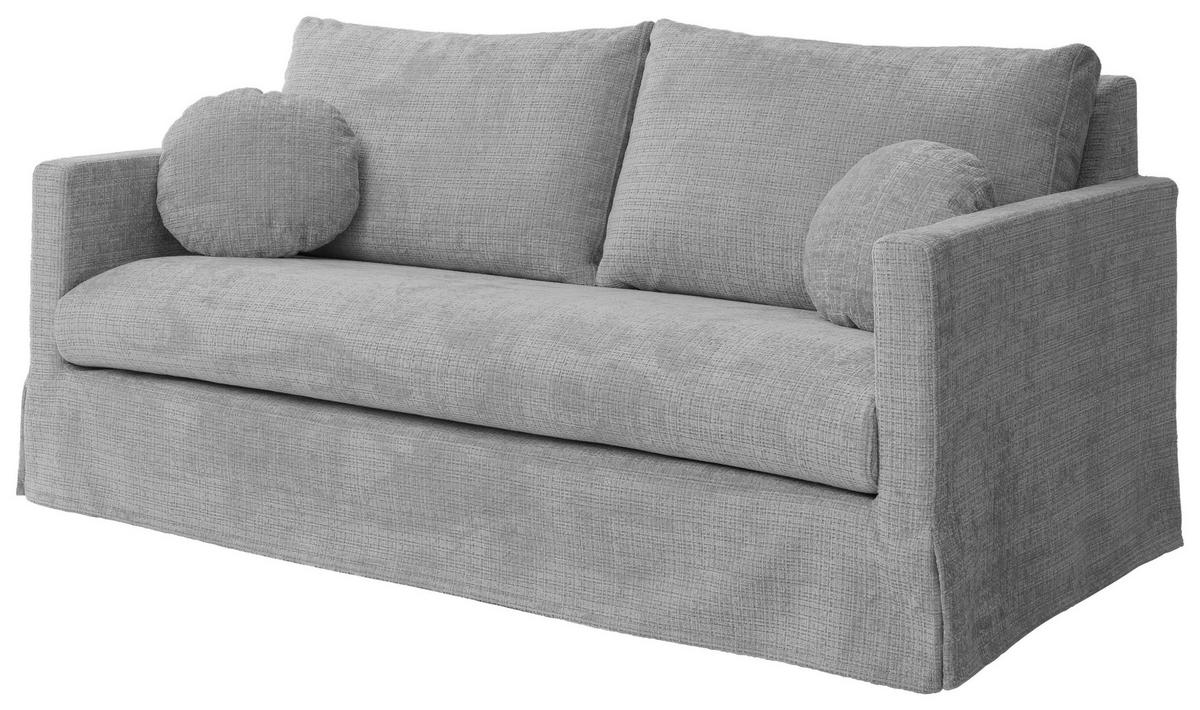 3-SITZER-BEZUG - Hellgrau, Design, Textil (195/89/95cm) - P & B