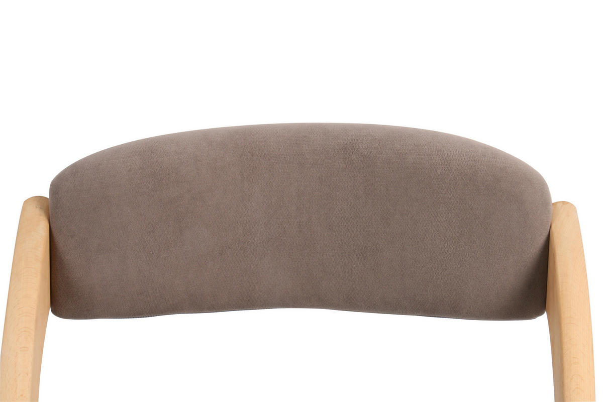 ARMLEHNSTUHL in Holz, Textil Braun, Naturfarben  - Naturfarben/Braun, MODERN, Holz/Textil (52/78/53cm) - MID.YOU
