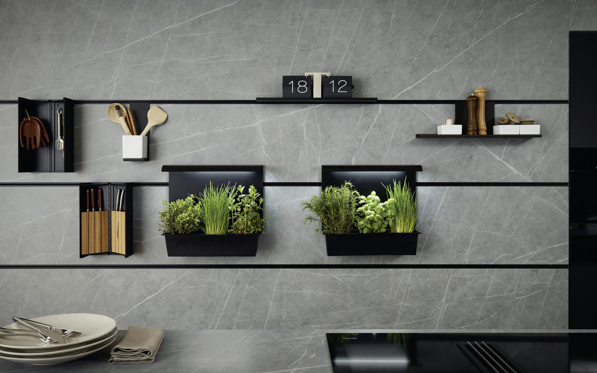 EINBAUKÜCHE   - Design, Keramik/Holzwerkstoff - Next 125