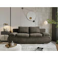 SCHLAFSOFA Jacquard Braun, Dunkelgrau  - Chromfarben/Dunkelgrau, Design, Textil (200/78/90cm) - Venda