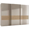 SCHWEBETÜRENSCHRANK 250/217/67 cm 3-türig Champagner, Eiche Bianco  - Eiche Bianco/Champagner, Design, Holzwerkstoff/Metall (250/217/67cm) - Novel