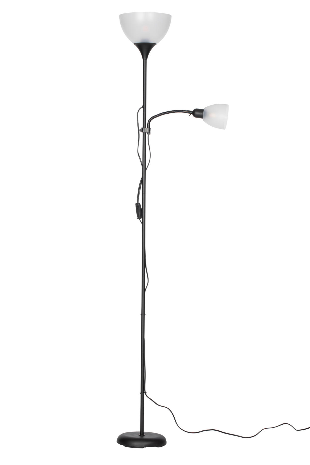 STEHLEUCHTE 42/21/180 cm    - Schwarz/Weiß, Basics, Kunststoff/Metall (42/21/180cm) - Boxxx