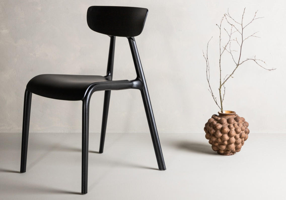 STOL  - svart, Design, plast (49/79,5/54cm)
