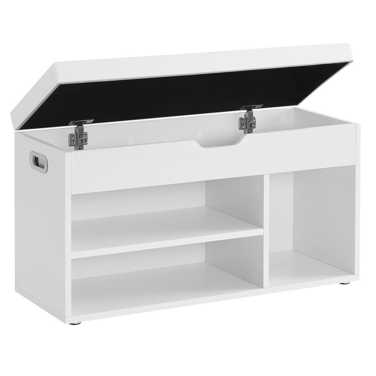 GARDEROBENBANK Vasagle  in 80/44/30 cm  - Weiß, Trend, Textil (80/44/30cm) - Boxxx