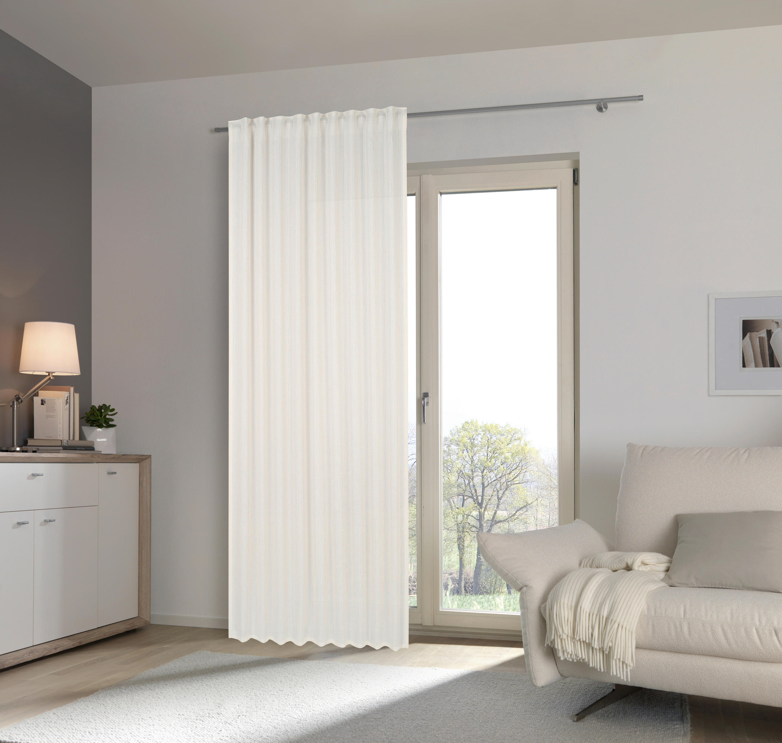 KOMBINIRANA ZAVESA  neprosojno   140/245 cm  - bela, Design, tekstil (140/245cm) - Esposa