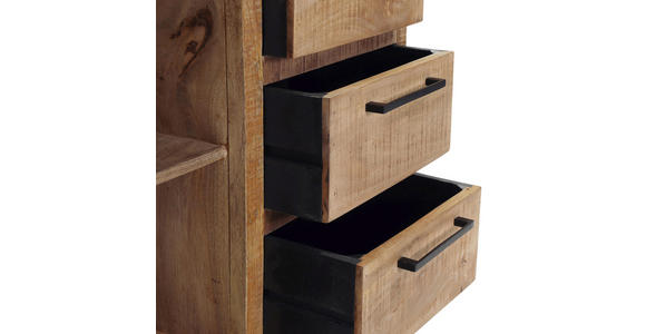 SIDEBOARD RIO  in 175/80/40 cm  - Schwarz/Naturfarben, Design, Holz/Metall (175/80/40cm) - Landscape