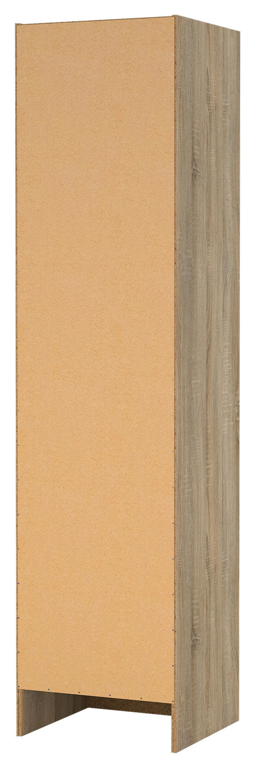DREHTÜRENSCHRANK 49,2/200/47,1 cm 1-türig Eichefarben  - Eichefarben/Silberfarben, Basics, Holzwerkstoff/Metall (49,2/200/47,1cm) - MID.YOU