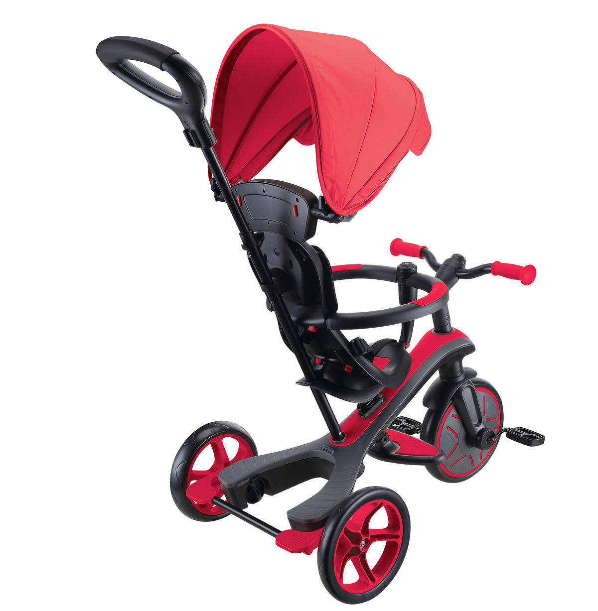 DREIRAD EXPLORER TRIKE 4in1  - Rot, Basics, Kunststoff (95/47/97.5cm) - GLOBBER