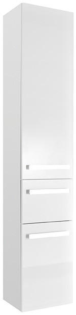 HOCHSCHRANK 30/168/33 cm  - Chromfarben/Weiß, KONVENTIONELL, Glas/Holzwerkstoff (30/168/33cm) - Sadena