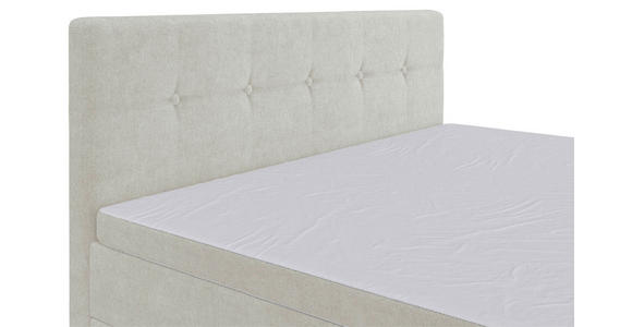 BOXSPRINGBETT 160/200 cm in Creme - Creme/Schwarz, KONVENTIONELL, Kunststoff/Textil (160/200cm) - Carryhome