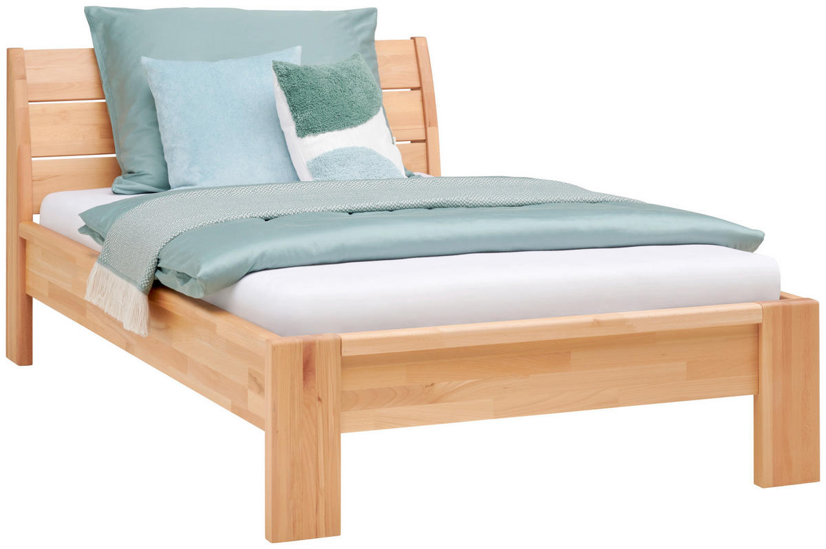 BETT 120/200 cm  in Kernbuche  - Kernbuche, MODERN, Holz (120/200cm) - MID.YOU
