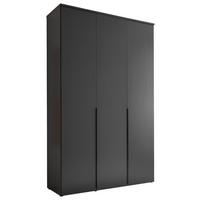 DREHTÜRENSCHRANK 135/225/52 cm,  in Graphitfarben, 3-türig  - Graphitfarben/Schwarz, MODERN, Holzwerkstoff/Kunststoff (135/225/52cm) - MID.YOU