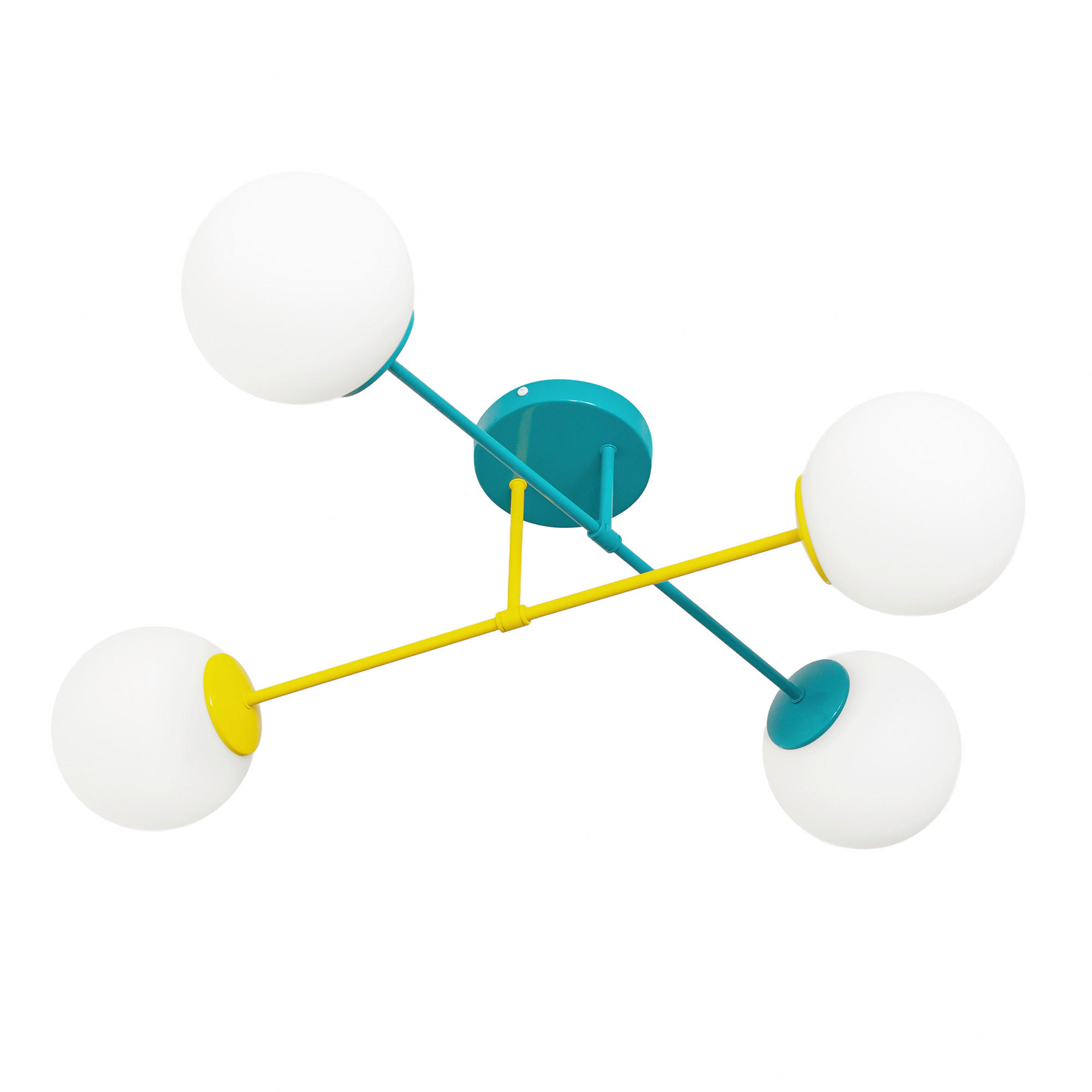 XXXLutz Kinderdeckenleuchte Moon Mehrfarbig 76x26x76 cm