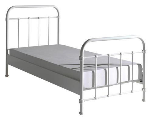KINDER-/JUNIORBETT 90/200 cm  in Weiß  - Weiß, ROMANTIK / LANDHAUS, Holzwerkstoff/Metall (90/200cm) - MID.YOU