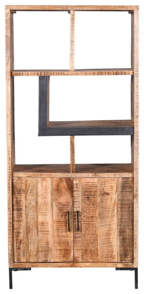 ETAJERĂ  88/192/40 cm culoare natur, negru  - culoare natur/negru, Natur, lemn/metal (88/192/40cm) - MID.YOU
