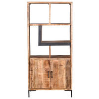ETAJERĂ  88/192/40 cm culoare natur, negru  - culoare natur/negru, Natur, lemn/metal (88/192/40cm) - MID.YOU