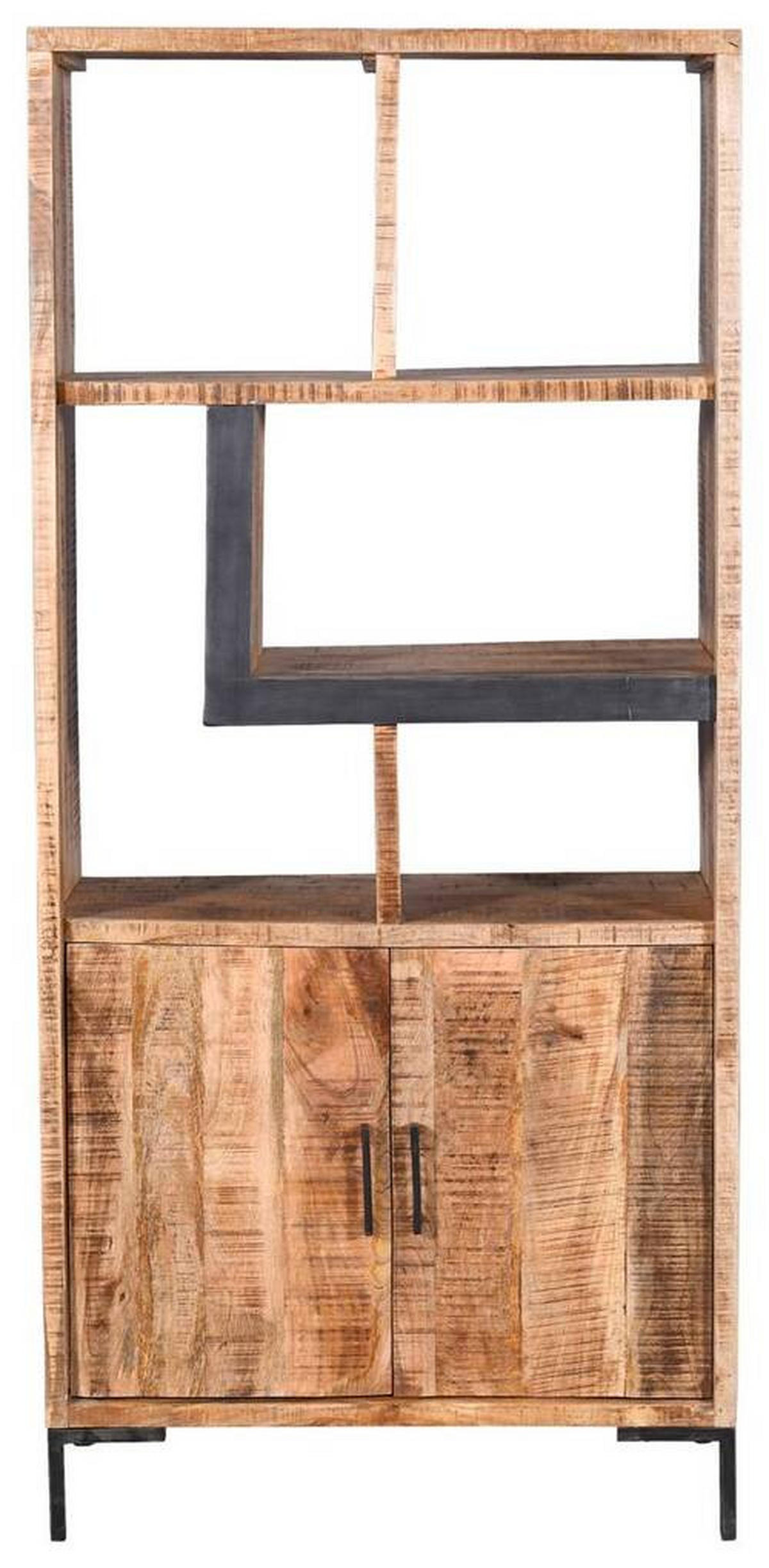 ETAJERĂ  88/192/40 cm culoare natur, negru  - culoare natur/negru, Natur, lemn/metal (88/192/40cm) - MID.YOU
