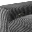 ECKSOFA in Cord Dunkelgrau  - Dunkelgrau/Schwarz, KONVENTIONELL, Textil/Metall (295/165cm) - Carryhome