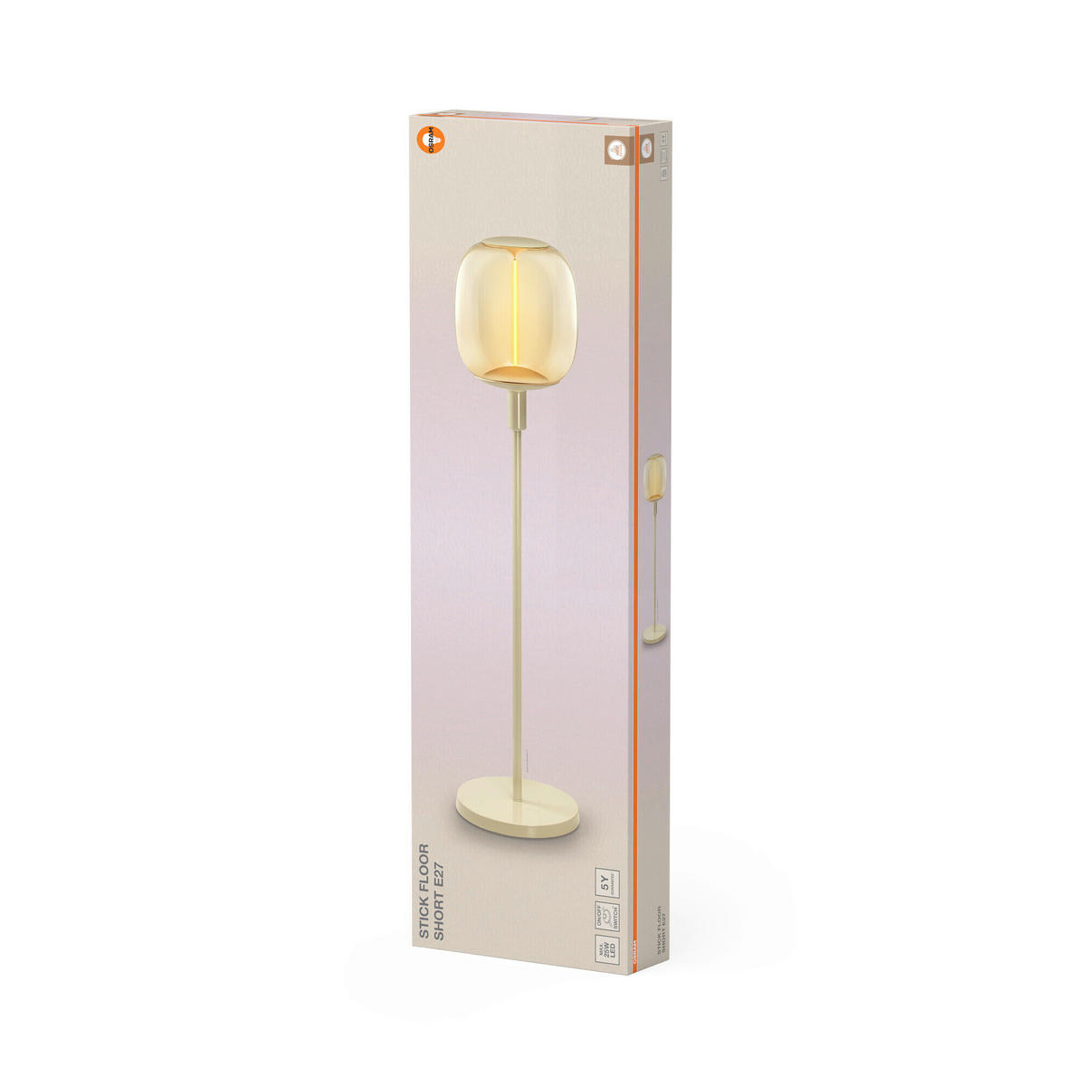 TISCHLEUCHTE 26/78 cm   - Beige, Basics, Metall (26/78cm) - Osram