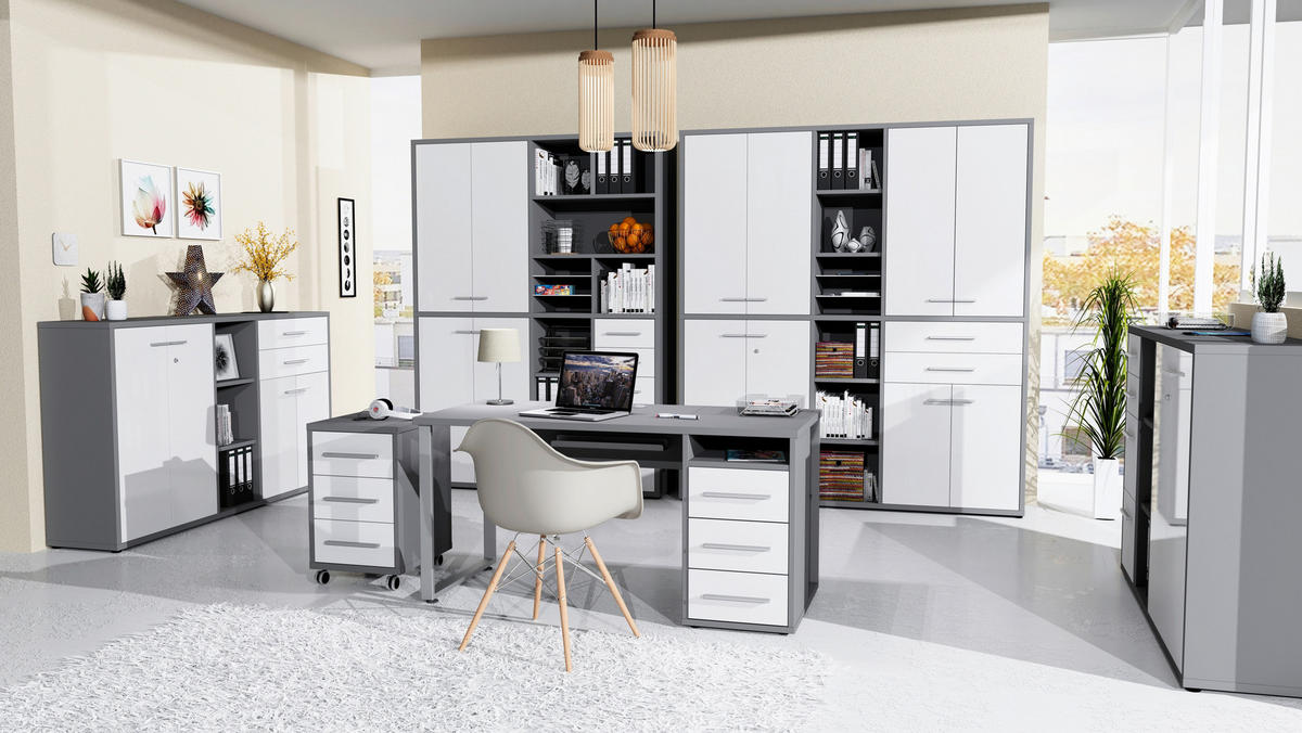 KOMMODE Texas  in 78,1/110/40 cm  - Alufarben/Schwarz, MODERN, Glas/Holzwerkstoff (78,1/110/40cm)