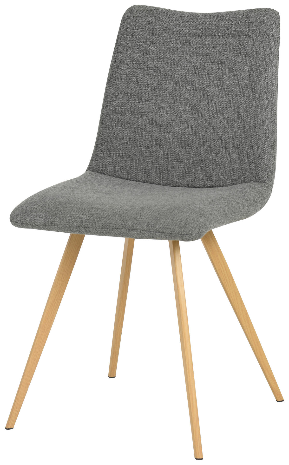 SCAUN in metal, textil, lemn gri  - culoare lemn stejar/gri, Modern, metal/lemn (45/89/56cm) - Carryhome