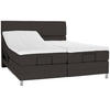 BOXSPRINGBETT 180/200 cm  in Dunkelbraun  - Chromfarben/Dunkelbraun, Konventionell, Kunststoff/Textil (180/200cm) - Voleo