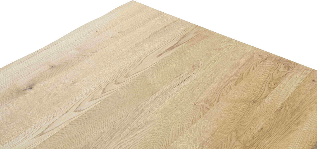 ESSTISCH in Holz 180/100/76 cm  - Wildeiche/Schwarz, Konventionell, Holz/Metall (180/100/76cm) - Valdera
