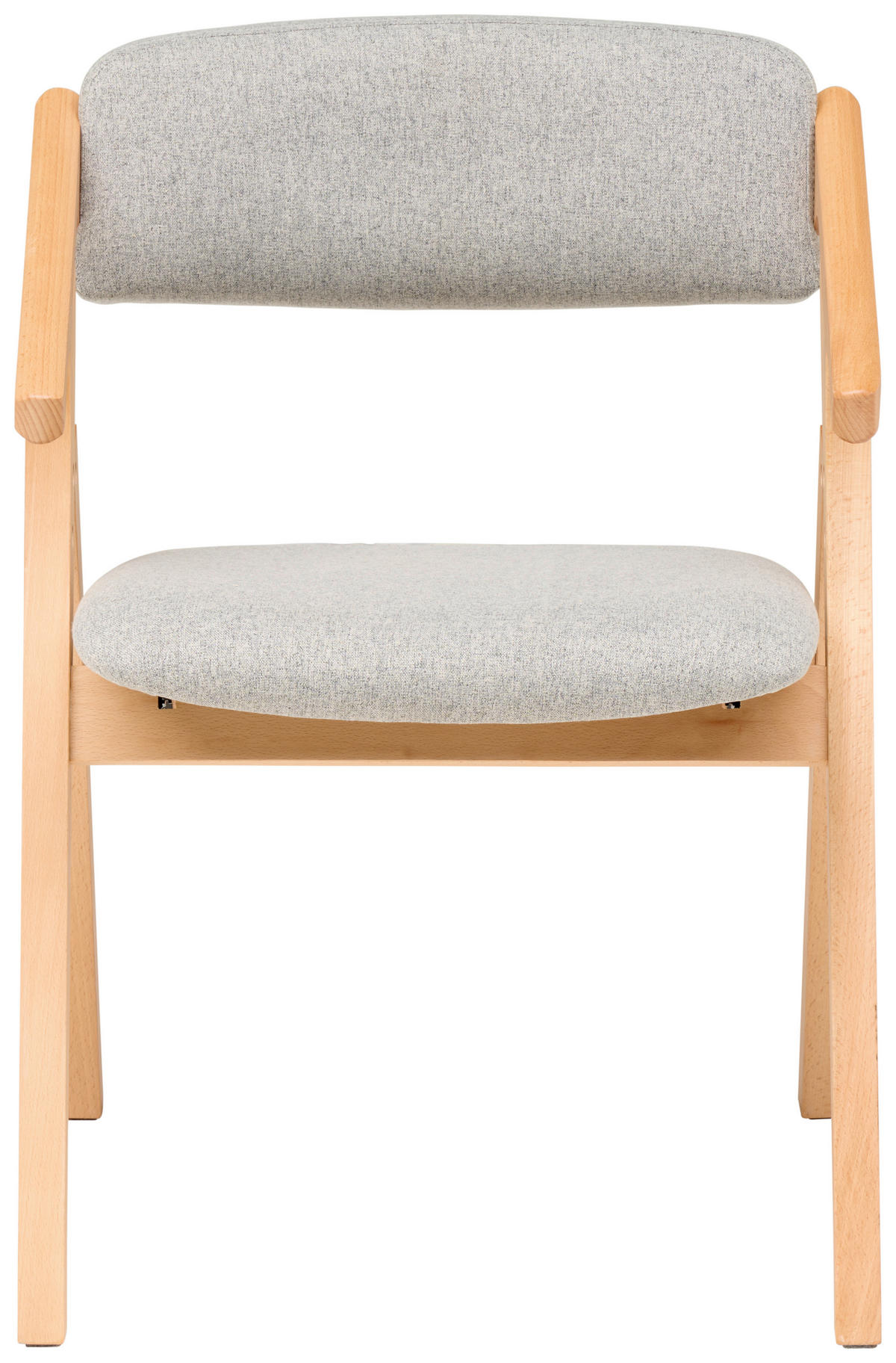 ARMLEHNSTUHL in Holz, Textil Grau  - Naturfarben/Grau, MODERN, Holz/Textil (53/78/47cm) - MID.YOU