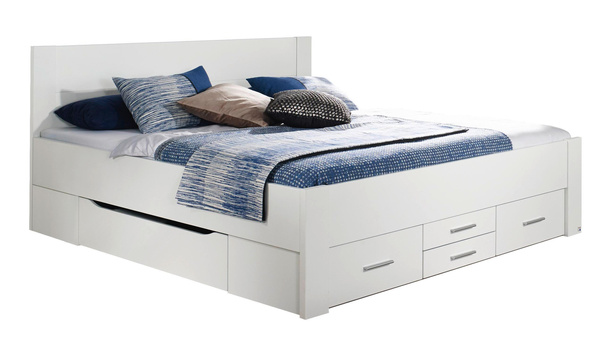 STAURAUMBETT 180/200 cm  in Weiß  - Weiß, KONVENTIONELL, Holzwerkstoff (180/200cm) - Rauch Möbel