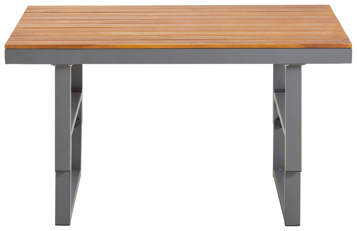LOUNGEGARNITUR   110/45-63/48 cm  - Grau/Teakfarben, Modern, Holz/Metall (110/45-63/48cm) - Ambia Garden