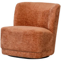 SESSEL in Samt Dunkelorange  - Dunkelorange/Schwarz, Design, Textil/Metall (74/75/65cm) - Livetastic