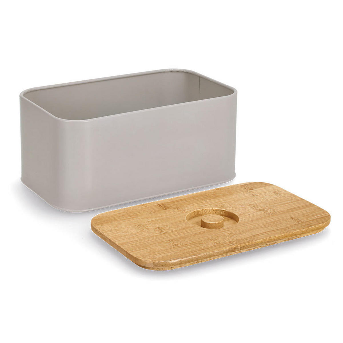 BROTKASTEN - Beige, Basics, Holz/Metall (30/18/14cm) - Zeller Present