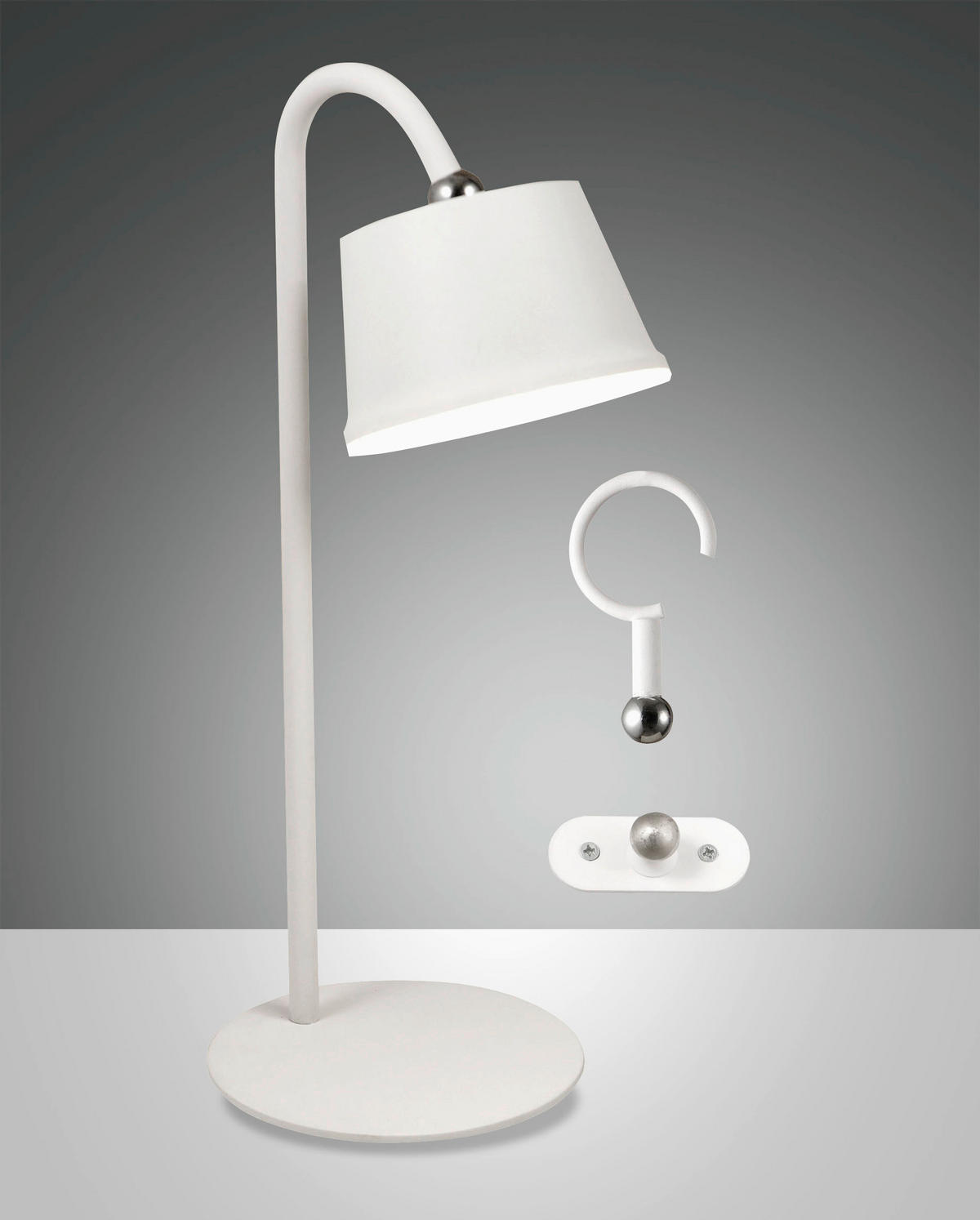 LED-TISCHLEUCHTE Armanda 10/34 cm   - Weiß, Basics, Metall (10/34cm) - Fabas Luce