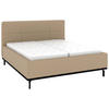 POLSTERBETT 180/200 cm,  in Beige, Matratze, Lattenrost, Bettkasten, H2 + H2 = mittel  - Beige/Graphitfarben, Design, Holz/Textil (180/200cm) - Musterring