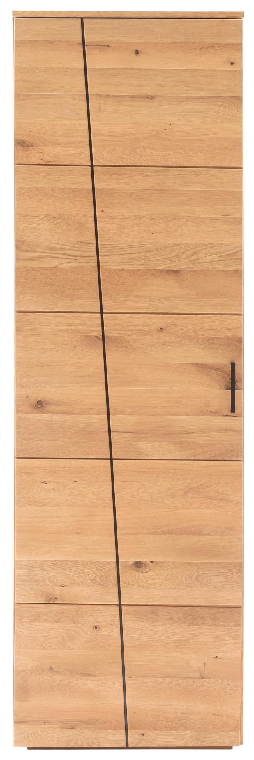 GARDEROBENSCHRANK  in 60/198/40 cm  - Eichefarben/Schwarz, Natur, Holz/Holzwerkstoff (60/198/40cm)