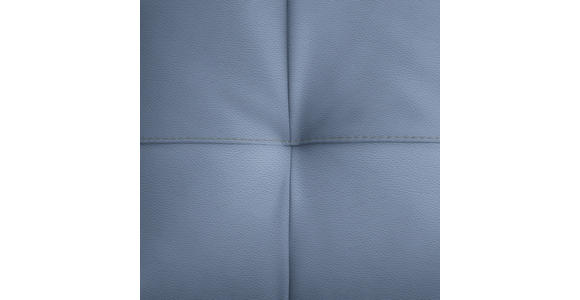ECKSOFA in Echtleder Hellblau 313/165 cm - Schwarz/Hellblau, Design, Leder/Metall (313/165cm) - Emilio Belluti