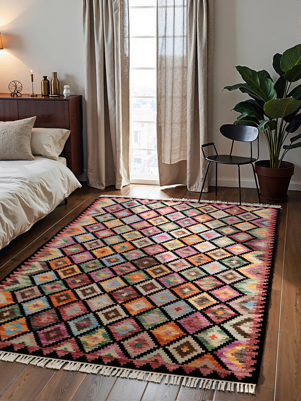 ORIENTTEPPICH 200/290 cm Kamal Multicolor, Schwarz  - Multicolor/Schwarz, Design, Textil (200/290cm)