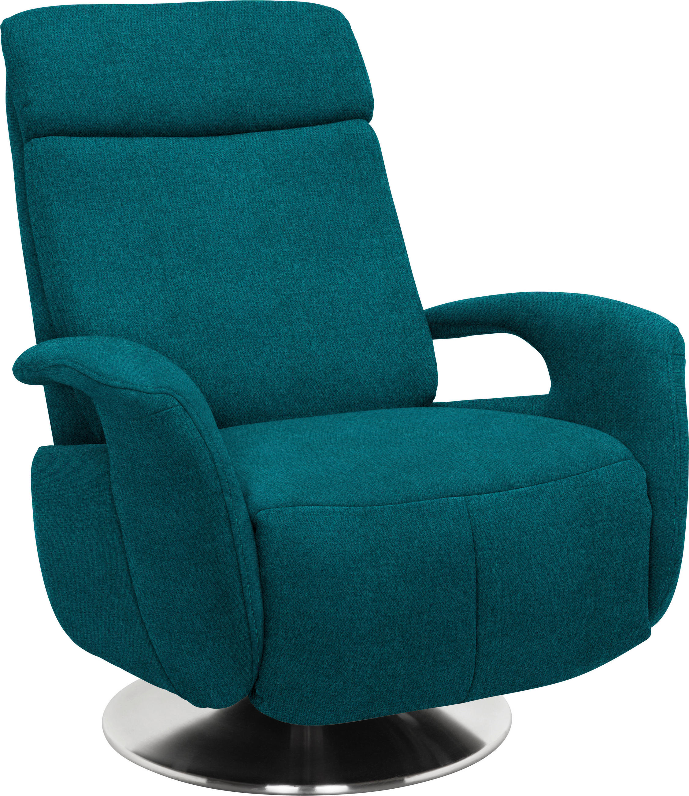 RELAXSESSEL Textil Petrol  - Edelstahlfarben/Petrol, Konventionell, Textil/Metall (84/109/88cm) - Beldomo System