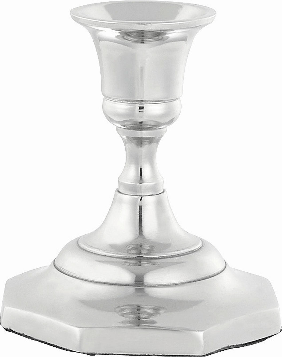 STOJAN NA SVIEČKU  kov - strieborná, Design, kov (8/7,5cm) - Ambia Home