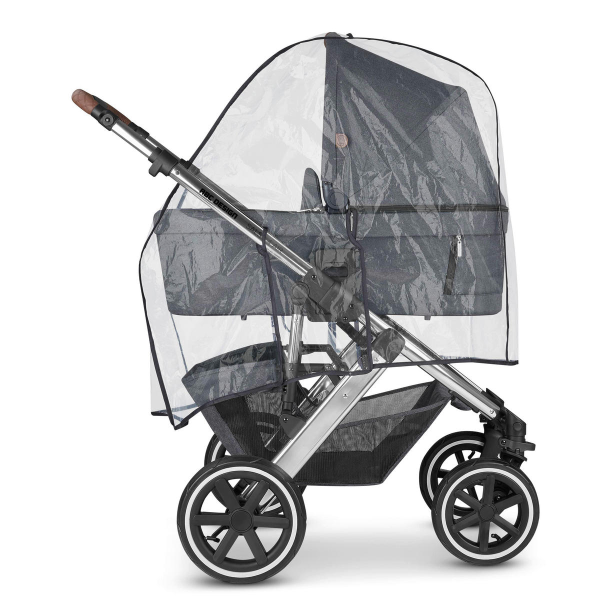 KOMBIKINDERWAGEN  Salsa 4 Air  Asphalt  - Dunkelgrau/Silberfarben, Basics, Textil/Metall (95/63/110cm) - ABC Design