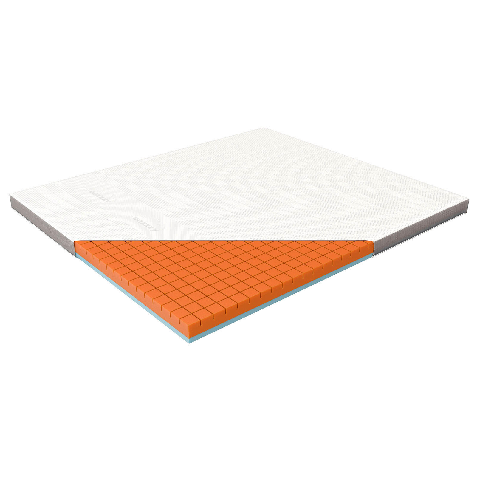 TOPPER EaZzzy Topper Premium Cube 180/200 cm Höhe ca.  - Weiß, Basics, Kunststoff (180/200cm) - Genius