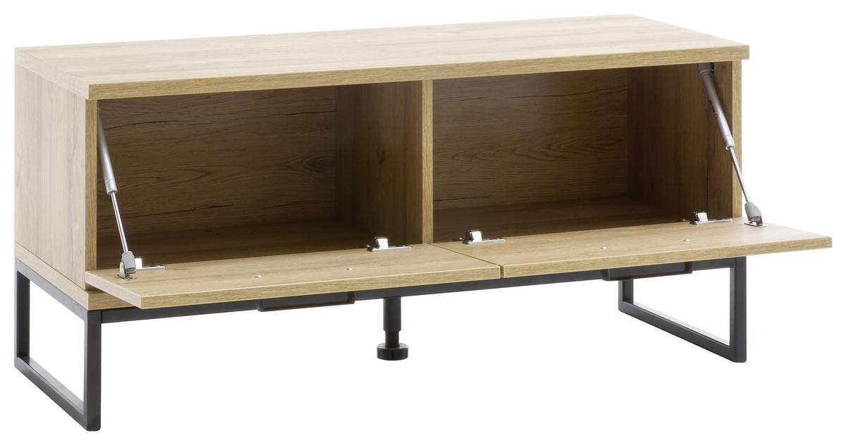 GARDEROBE 4-teilig  in 191/196/38 cm  - Eichefarben/Schwarz, Konventionell, Holzwerkstoff (191/196/38cm)