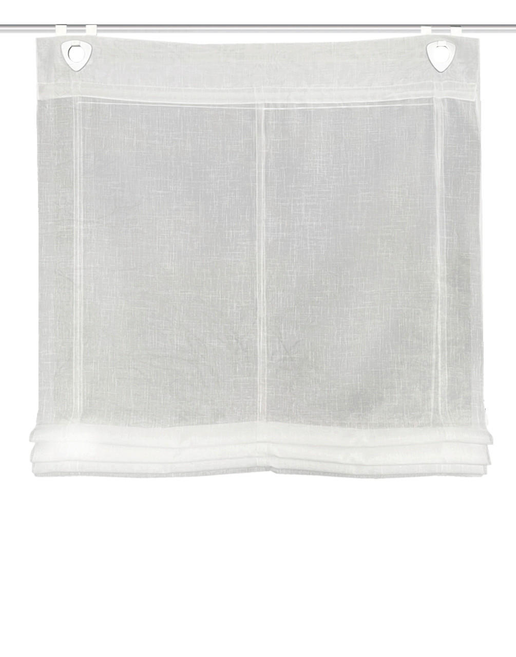 RAFFROLLO  halbtransparent  45/130 cm    - Weiß, Basics, Textil (45/130cm)