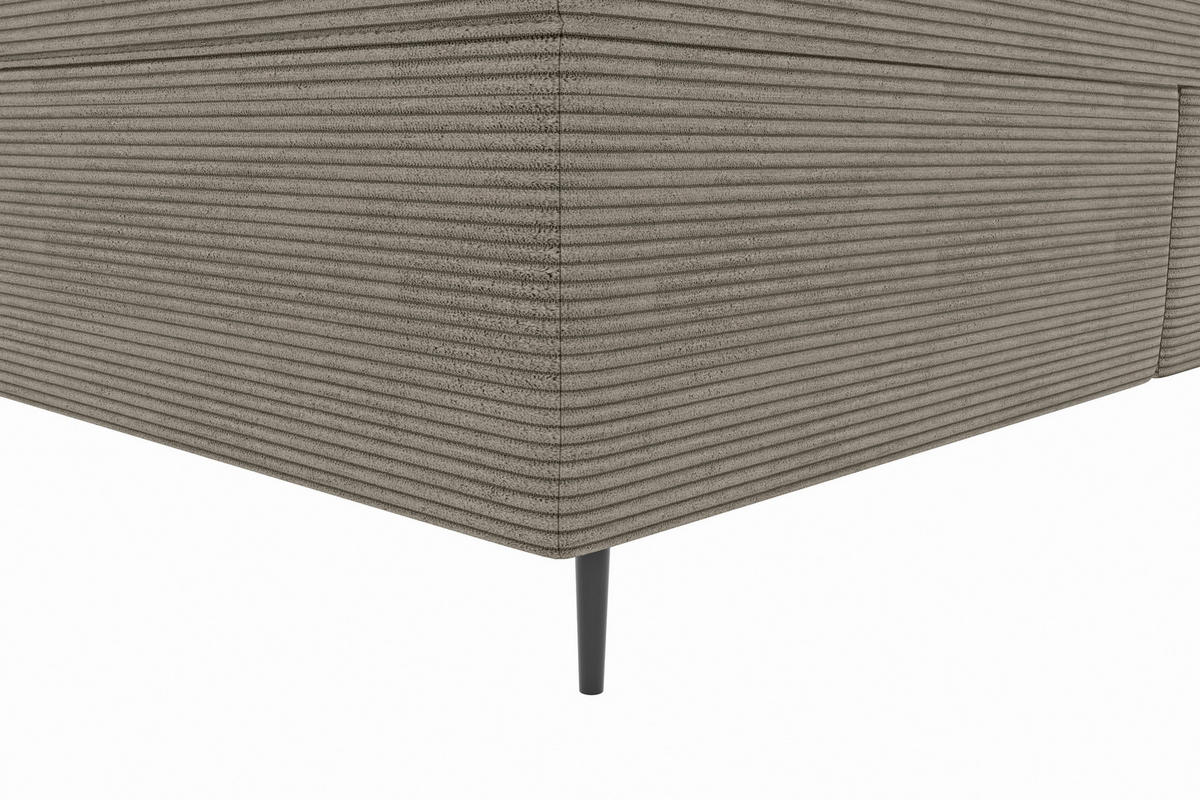 BOXSPRINGBETT 180/200 cm  in Graubraun  - Graubraun/Schwarz, Konventionell, Textil/Metall (180/200cm) - Carryhome