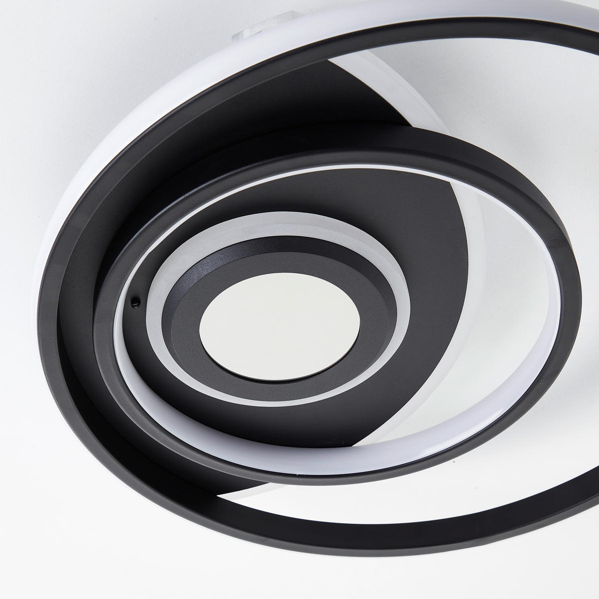 LED SVJETILJKA STROPNA  - crna, Design, metal/plastika (40,8/5,5/40,8cm)