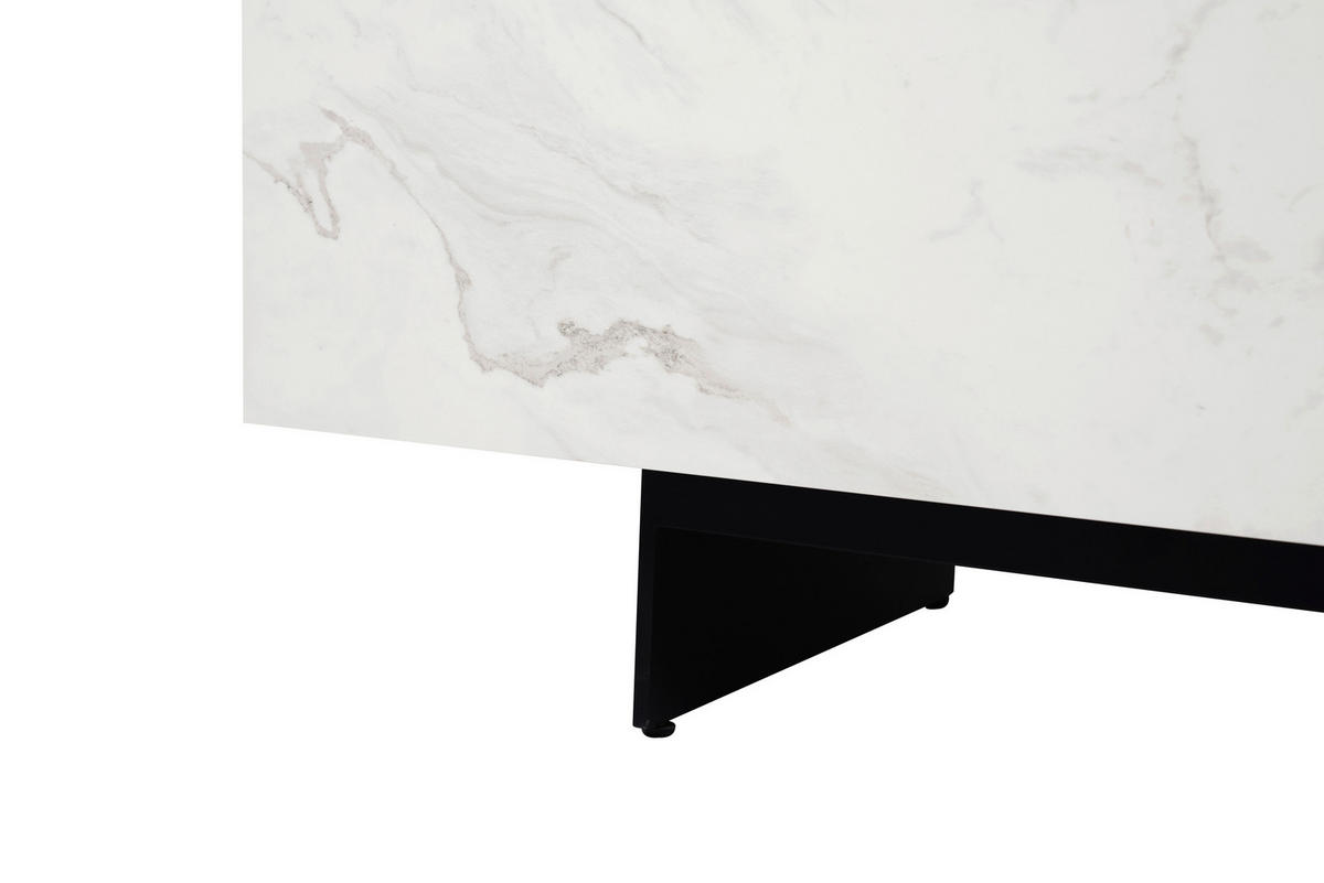 SIDEBOARD  180/75/50 cm 1 Schublade(n)  - Schwarz/Weiß, Design, Keramik/Holzwerkstoff (180/75/50cm) - Belluti