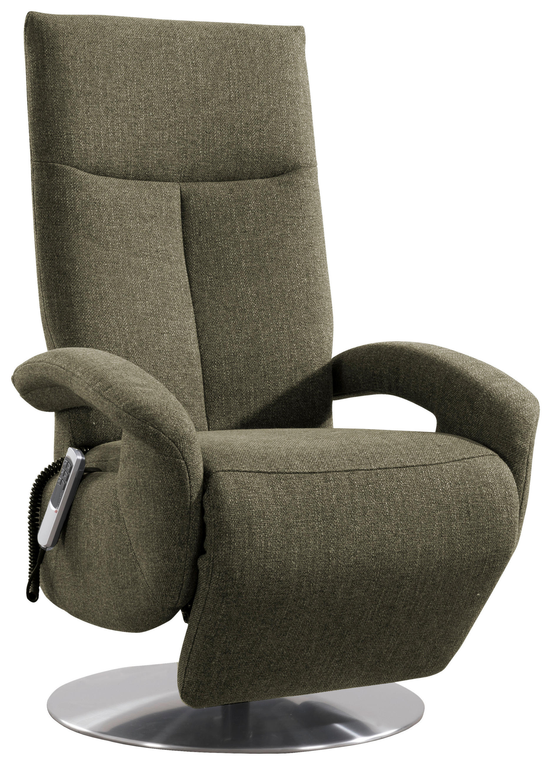 DREHSTUHL Flachgewebe Waldgrün  - Waldgrün/Chromfarben, KONVENTIONELL, Textil/Metall (74/112/82cm) - Sit & More