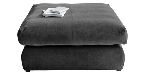 HOCKER in Textil Schwarz  - Schwarz, Design, Kunststoff/Textil (110/50/110cm) - Carryhome