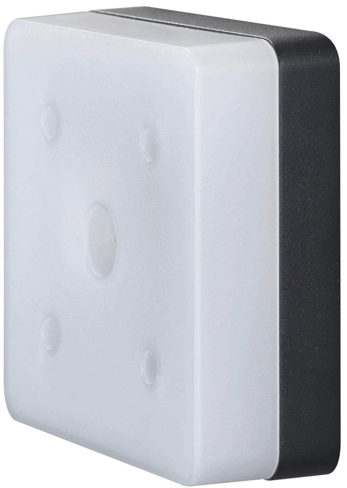AUßENWANDLEUCHTE CASTOR 13,5/13,5/4,8 cm   - Schwarz, Design, Metall (13,5/13,5/4,8cm)