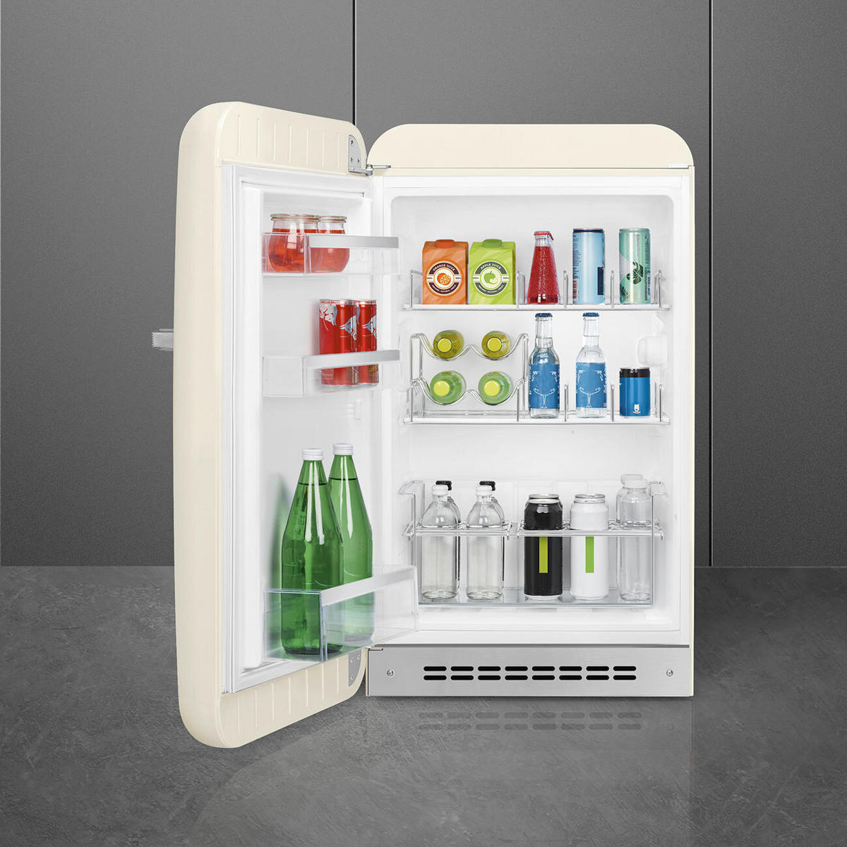 KÜHLSCHRANK 54.5/97.0/70.1 cm  - Creme, Trend, Metall (54.5/97.0/70.1cm) - SMEG